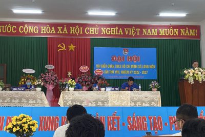 ĐẠI HỘI ĐOÀN TNCS HỒ CHÍ MINH XÃ LONG MÔN LẦN THỨ XVII NHIỆM KỲ 2022-2027